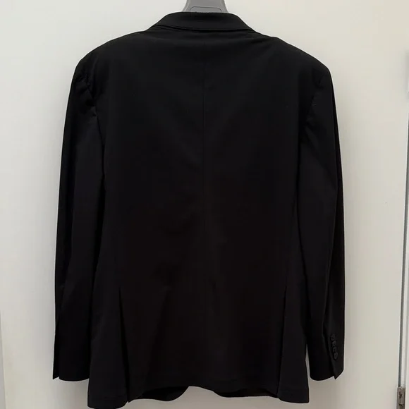 Mens Twillory Black Performance Blazer 46R Sport Coat 2 Button washable - Picture 5 of 9
